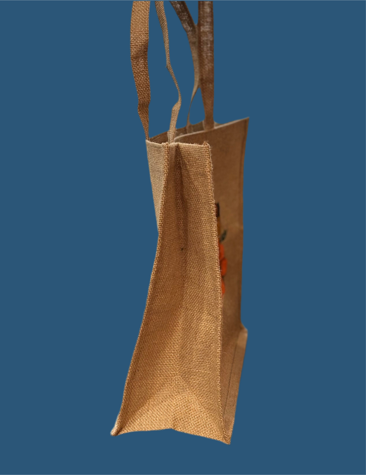 Poinsettia - Handpainted Upcycled Jute Bag