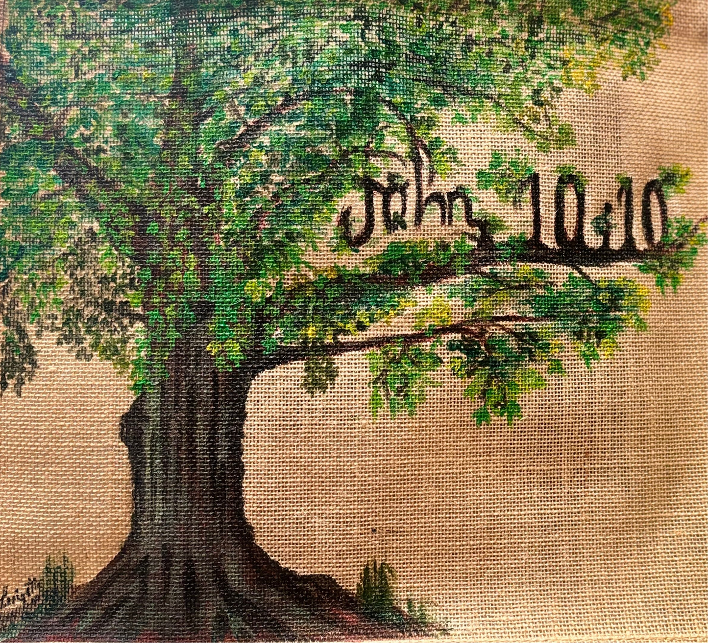 Customized Tree Jute Tote