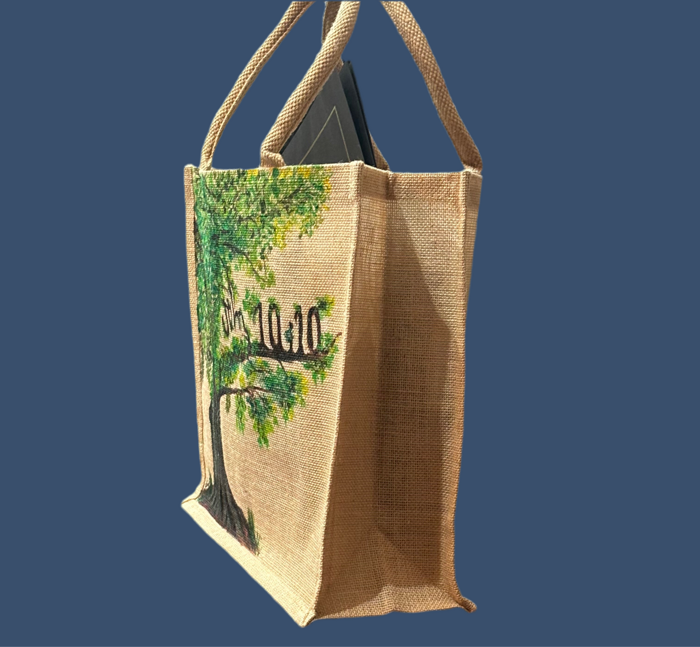 Customized Tree Jute Tote