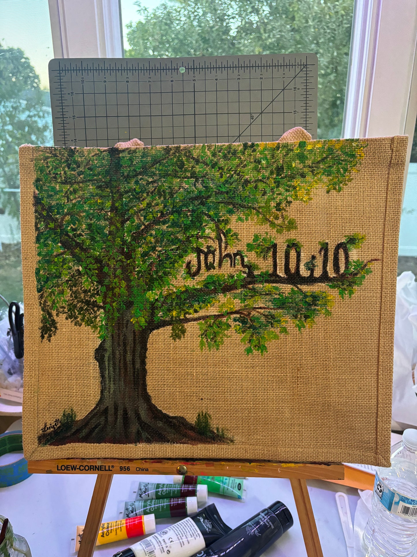 Customized Tree Jute Tote