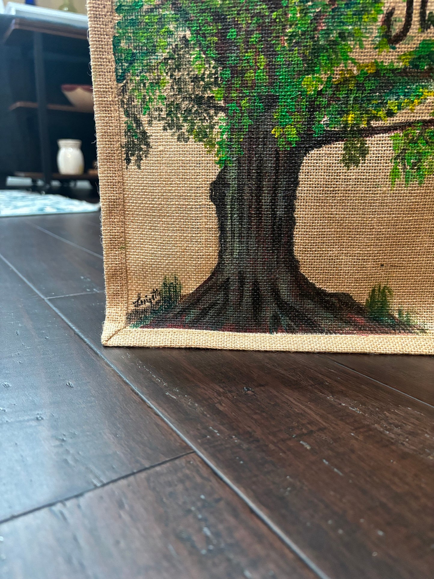 Customized Tree Jute Tote