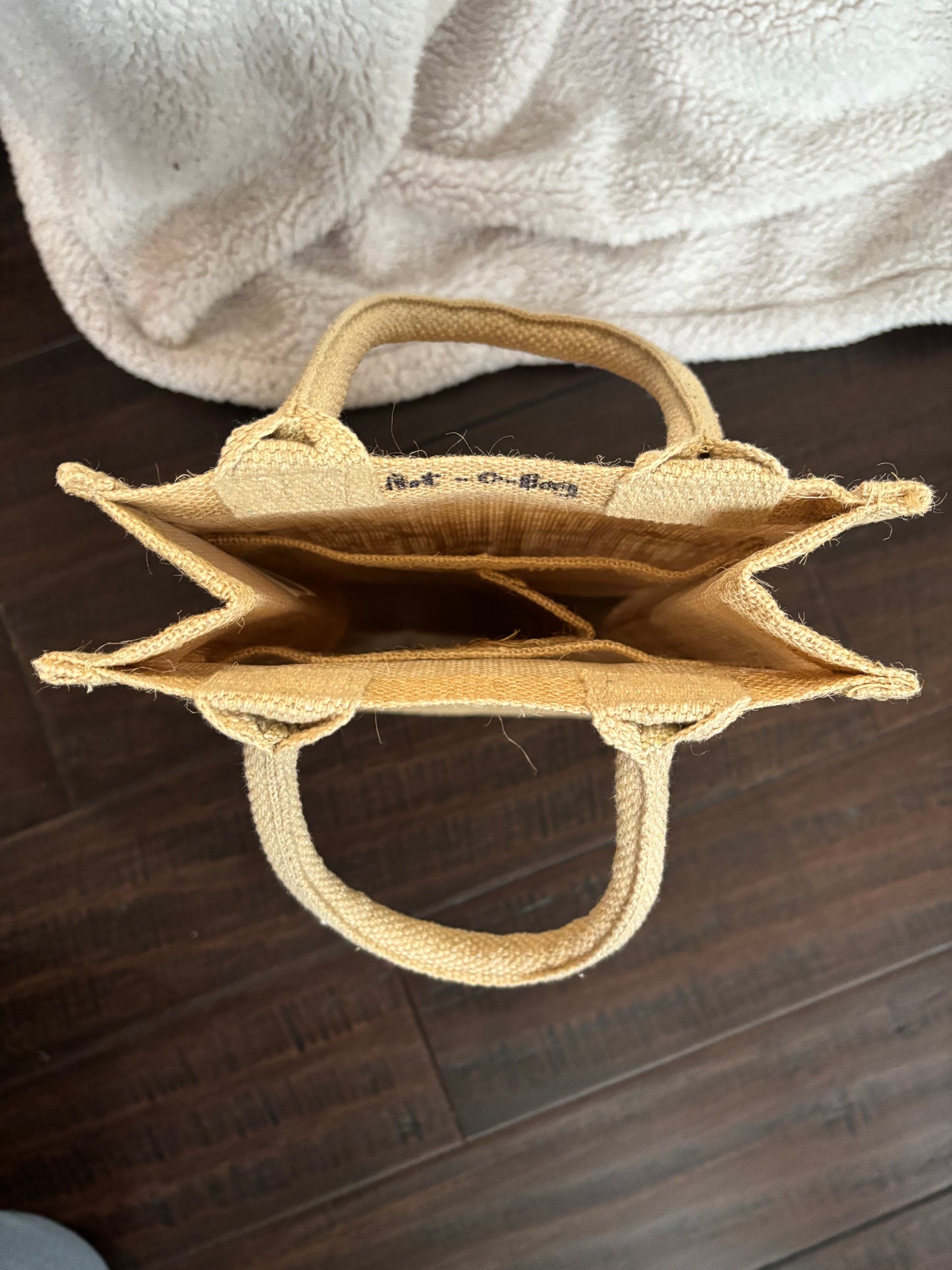Wine Bag- Hand Painted on Upcycled Jute Bag